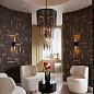 Люстра Arteriors Raine, дымчато-голубое стекло и латунь — фото 1