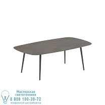 STYLETTO СТАНДАРТНЫЙ ОБЕДЕННЫЙ СТОЛ 220x120CM АЛЮМИНИЕВЫЕ НОЖКИ БРОНЗОВАЯ КЕРАМИЧЕСКАЯ СТОЛЕШНИЦА TERRA MARRONE Royal Botania
