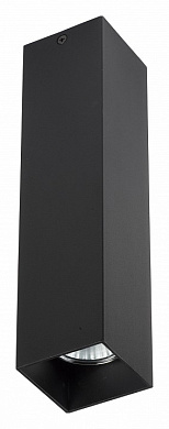 потолочный светильник прямоугольной формы черного цвета