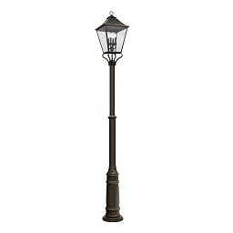 FE-GALENA5-XL-SBL Feiss Galena четырехламповый уличный фонарь на опоре с классическим вытянутым корпусом