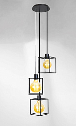KERMA 3 o20 Davidts lighting Kerma подвесной светильник с тремя кубическими плафонами в вертикальной композиции
