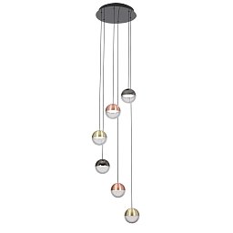 4371-6P Favourite Luna подвесная люстра из шести светодиодных шаров разных цветов