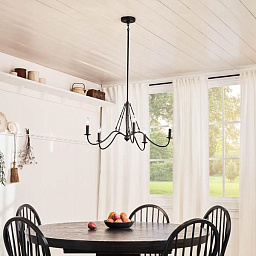 Freesia 5 Light Chandelier Textured Black люстра 52455BKT Kichler