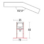 Traccia angle 157,5° грунтовый светильник Ghidini