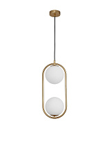 Opal Glass Brass Gold Metal LED G9 2x5 Watt 100-240Volt IP20 Bulb Excluded L: 20 W: 15 H: 120 cm