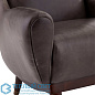 Ophelia Lounge Chair Graphite Leather Dark Walnut мягкое сиденье Arteriors 8107 — фото 6