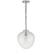 Katie Acorn Pendant полированный никель с прозрачным стеклом