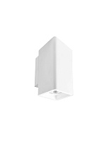 White Gypsum LED GU10 2x10 Watt 220-240Volt IP20 bulb excluded light up & d own L: 7.5 W: 10 H: 25.5 cm