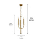 Florence 28.5" 3 Light Pendant Brushed Natural Brass подвесной светильник 52496BNB Kichler — фото 10