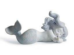 1018112 Lladro Re-Deco фарфоровая статуэтка русалки с дельфином