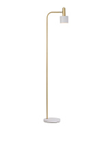 Gold Metal White Metal Shade White Base LED E27 1x12 Watt 100-240 Volt IP20 Bulb Excluded Cable Length: 170 cm D: 25 H: 165 cm