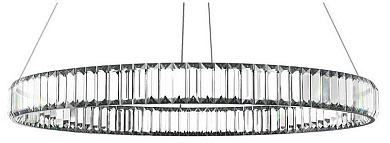 10135/800 Chrome Loft it Crystal ring подвесной светильник, 58Вт, 3000K, 3900лм, хром