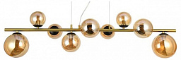 A2243SP-9PB Arte Lamp Gemini подвесная люстра с девятью шаровыми плафонами золотистого цвета