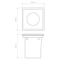 1312009 Gramos Square Astro lighting почвенный светильник цельная латунь — фото 4