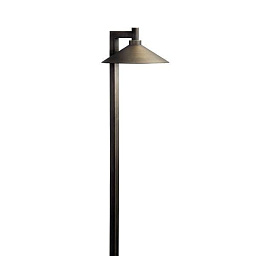15800CBR27 Kichler 12 volt led садовый светильник-столбик из латуни для дорожек