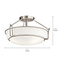 Alkire 3 Light Semi Flush Brushed Nickel потолочный светильник 44085NI Kichler — фото 2