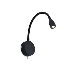 41020 Faro Barcelona LOKE настенный светильник чёрный с гибкой подсветкой LED 3 Вт
