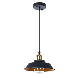 A7038SP-1BK Arte Lamp CAPPELLO подвесной светильник с двойным металлическим плафоном чёрно-золотого цвета