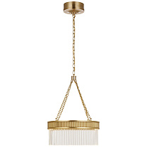 Menil Medium Chandelier мягкая латунь с кристальными стержнями