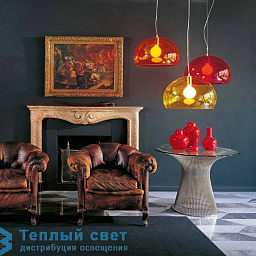 09053K4 Kartell FL-Y подвесной светильник с оранжевым плафоном
