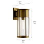 Camillo 18" 1 Light  Wall Light with Clear Seeded Glass Natural Brass уличный настенный светильник 59081NBR Kichler