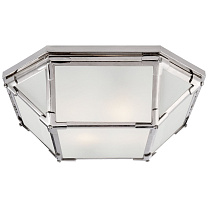 Morris Flush Mount полированный никель с матовым стеклом