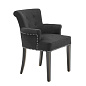 107635 Dining Chair Key Largo with arm black cashmere стул Eichholtz