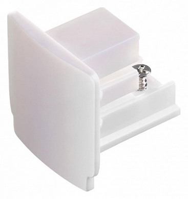 заглушка для трека белого цвета трёхфазная