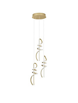 Triac Dimmable Gold Metal & Acrylic LED 54Watt 220-240Volt 2196Lm IP20 3000K D:25 H:150 cm