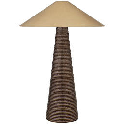 EU-KW3661 Visual Comfort Miramar настольная лампа с широким конусным абажуром и фактурным основанием