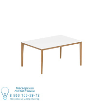 СТОЛ U-NITE 150X100CM ИЗ ТИКА С КЕРАМИЧЕСКОЙ СТОЛЕШНИЦЕЙ БЕЛЫЙ Royal Botania