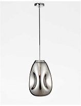 Handmade Chrome Glass, Chrome Metal LED E27 1x12 Watt 100-240Volt IP20 Bulb Excluded D: 22 H: 120 cm