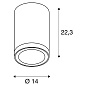 SLV 1003442 ENOLA ROUND L CL светильник потолочный IP65 35Вт c LED 3000/4000К