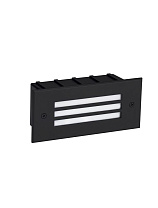 Sandy Black Aluminium, Polycarbonate & Glass LED 4Watt 220-240Volt 33Lm IP65 3000K L:17 W:5.3 H:7.6 cm