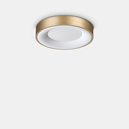 370606 Ideal lux Planet потолочный накладной светильник круглой формы с металлическим ободом и матовым рассеивателем