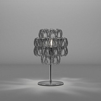MINIGIOGALI НАСТОЛЬНАЯ ЛАМПА CRYSTAL SMOKY GLOSSY CHROME E27 CE