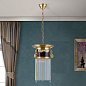 HL 6-1490/3 alt-MS/Stäbchen Pendant Light ADELE, antique brass, with crystal glass sticks, 37cm Orion — фото 2