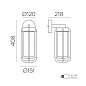 A2079080GR ACB Vega AP outdoor уличный настенный светильник антрацит — фото 2