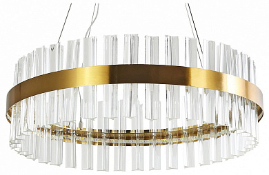 подвесная люстра с двумя кольцевыми уровнями из стеклянных элементов