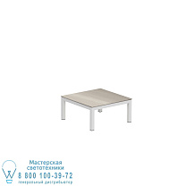 ТАБОЭЛА НИЗКИЙ СТОЛИК 80X80СМ БЕЛЫЙ + КЕРАМИЧЕСКАЯ СТОЛЕШНЯ СЕРО-СЕРЫЙ Royal Botania