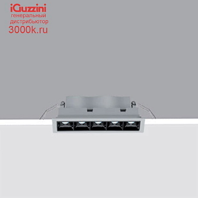 P130 Laser Blade iGuzzini 5 - cell Recessed luminaire - LED - Warm white - Incorporated DALI dimmable power supply - Spot optic