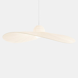 219875 Ideal lux Madame подвесной светильник с плоским лопастным плафоном из бежевого материала