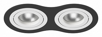 двойной встраиваемый потолочный светильник белый