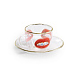 Seletti wears Toiletpaper Чашка для эспрессо из боросиликатного стекла с блюдцем Seletti PID429773