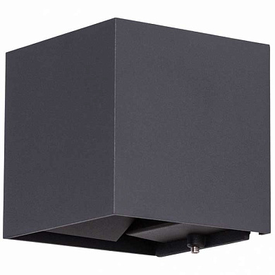 фасадный накладной светильник кубической формы чёрного цвета