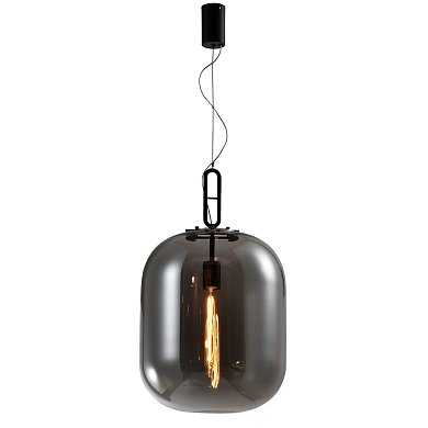 Подвесной светильник Favourite Canister 4265-1P — подвес с бочонком из серого стекла под лампу E27