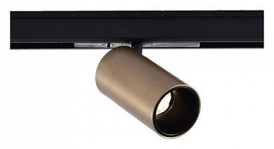 магнитный трековый светильник бронзового оттенка с цилиндрическим корпусом 24V