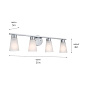 Stamos 26" 4 Light Vanity Light Brushed Nickel настенный светильник 55122NI Kichler — фото 5