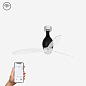 32026WP-10 Faro MINI ETERFAN люстра-вентилятор SMART со светом 17W чёрный Ø1280 3 лопасти — фото 1