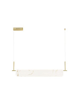 Triac Dimmable Brass Gold Steel, Aluminium & Imitated Marble LED 35 Watt 220-240 Volt 2219Lm IP20 3000K L:100 W:8 H:130 cm